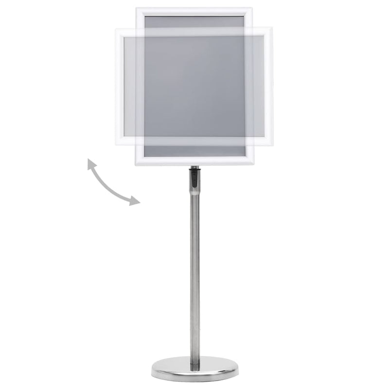 vidaXL A3 Pedestal Poster Stand Silver Aluminium Alloy