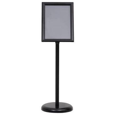 vidaXL A4 Pedestal Poster Stand Black Aluminium Alloy