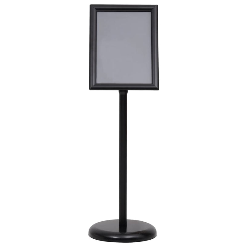 vidaXL A4 Pedestal Poster Stand Black Aluminium Alloy