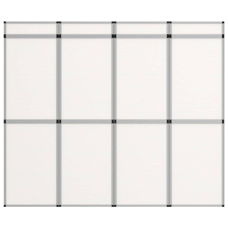 vidaXL 12-Panel Folding Exhibition Display Wall  242x200 cm White