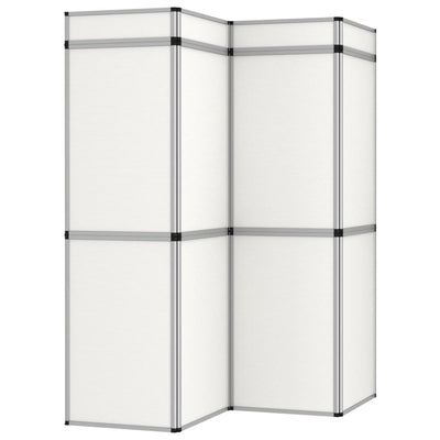 vidaXL 12-Panel Folding Exhibition Display Wall  242x200 cm White