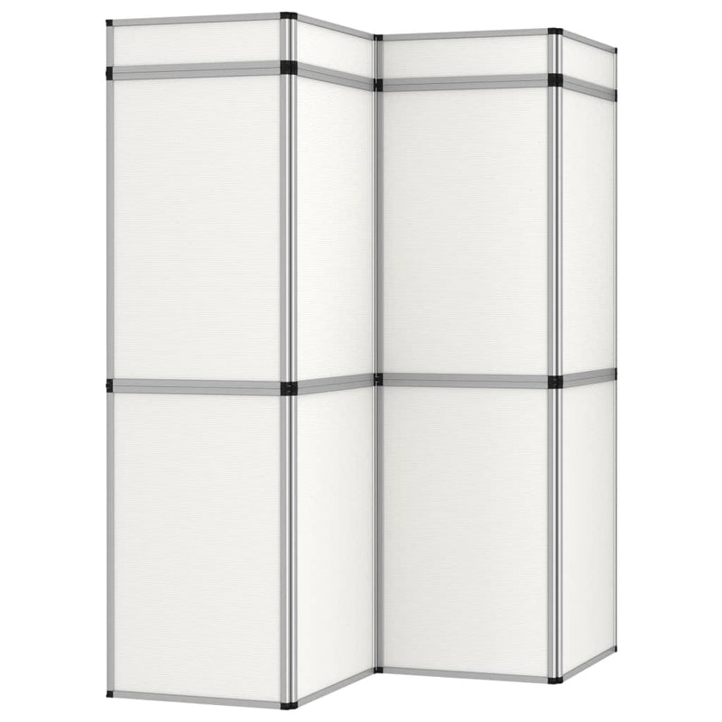 vidaXL 12-Panel Folding Exhibition Display Wall  242x200 cm White