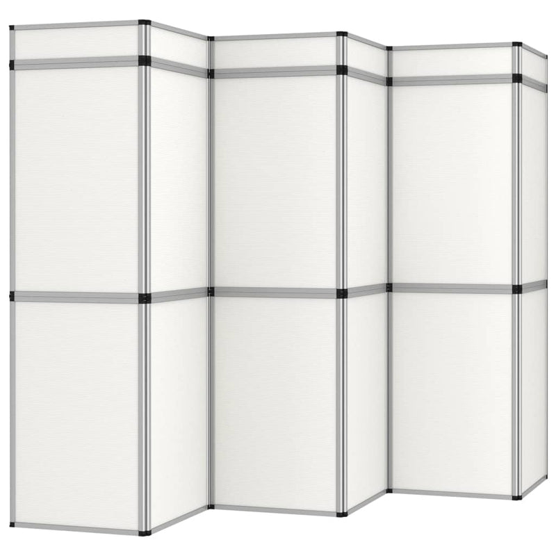 vidaXL 18-Panel Folding Exhibition Display Wall 362x200 cm White