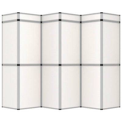 vidaXL 18-Panel Folding Exhibition Display Wall 362x200 cm White