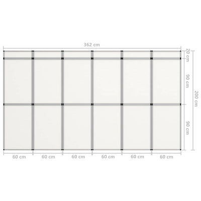 vidaXL 18-Panel Folding Exhibition Display Wall 362x200 cm White