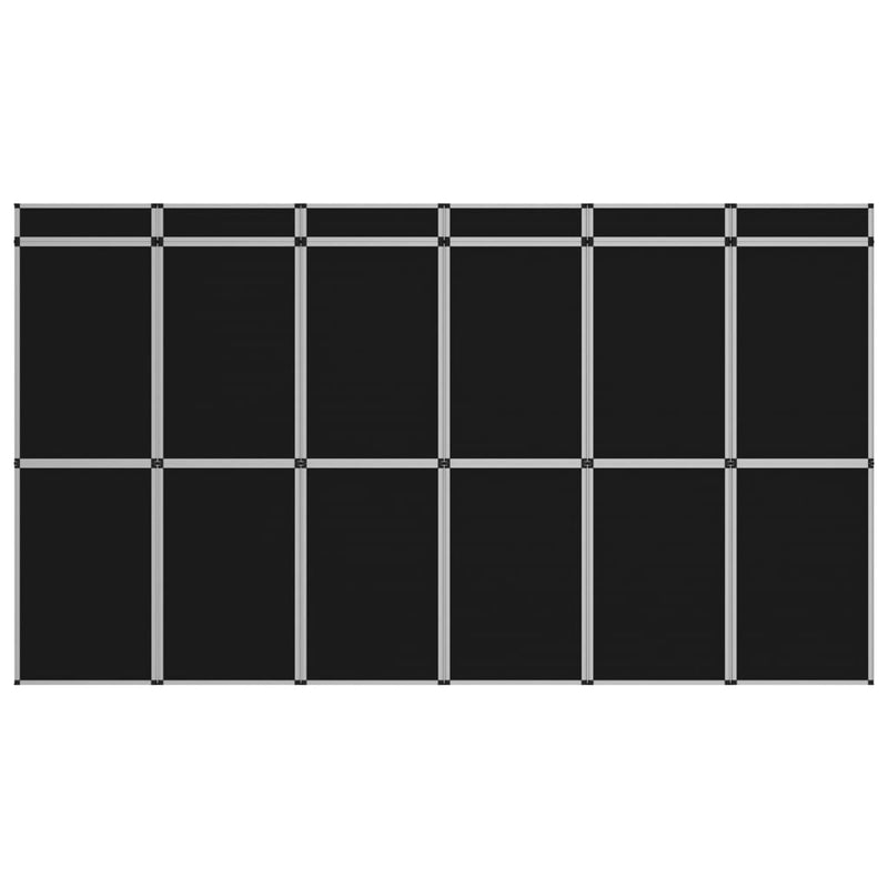vidaXL 18-Panel Folding Exhibition Display Wall 362x200 cm White