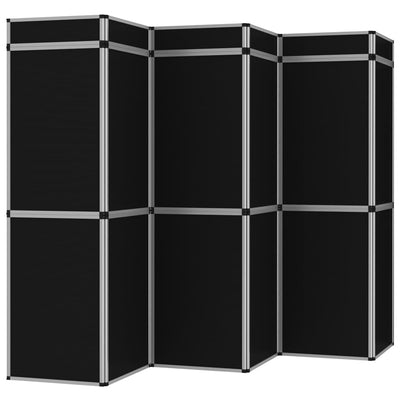 vidaXL 18-Panel Folding Exhibition Display Wall 362x200 cm White