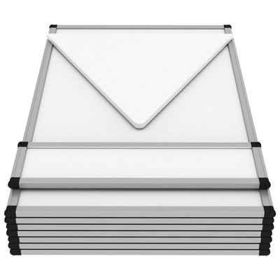 vidaXL 8-Panel Folding Exhibition Display Wall with Table 181x200 cm White