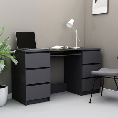 vidaXL Writing Desk Sonoma Oak 140x50x77 cm Engineered Wood