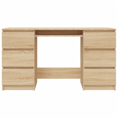 vidaXL Writing Desk Sonoma Oak 140x50x77 cm Engineered Wood
