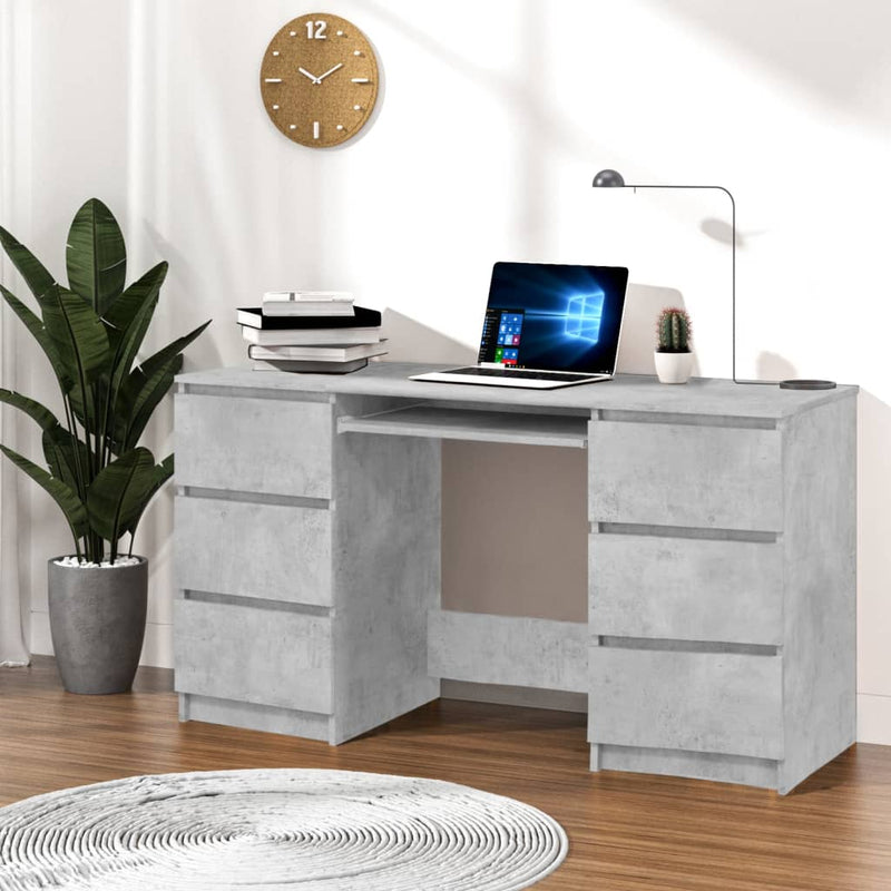 vidaXL Writing Desk Sonoma Oak 140x50x77 cm Engineered Wood