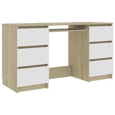 vidaXL Writing Desk Sonoma Oak 140x50x77 cm Engineered Wood