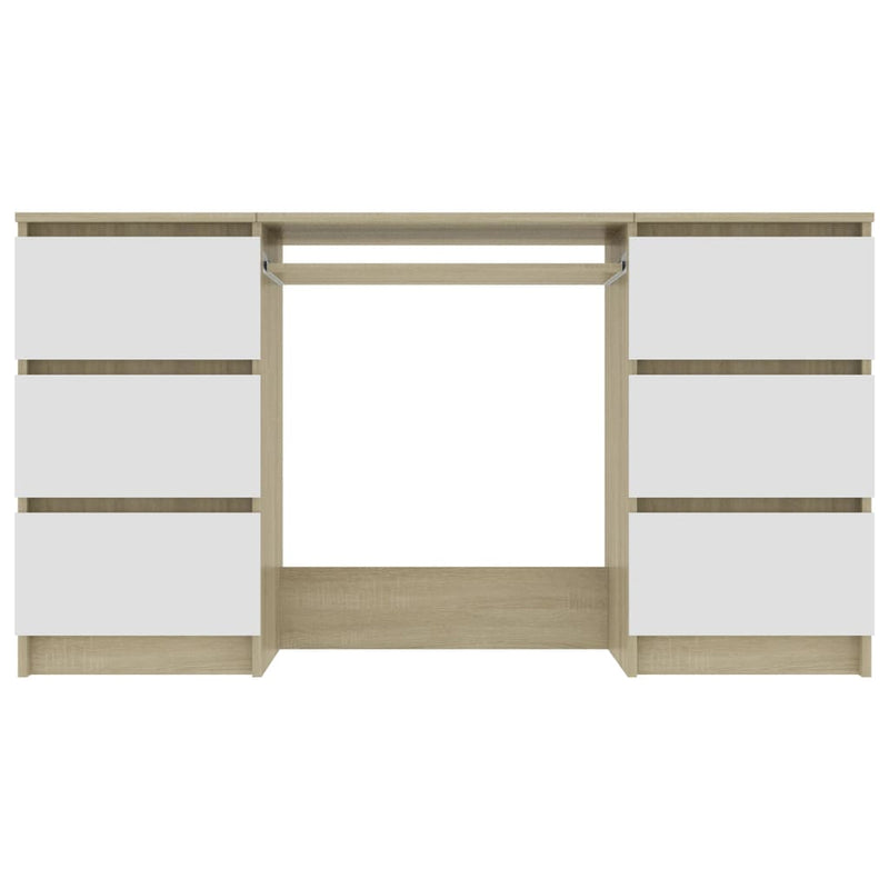 vidaXL Writing Desk Sonoma Oak 140x50x77 cm Engineered Wood
