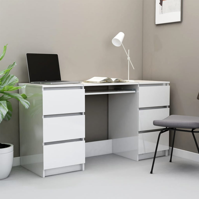 vidaXL Writing Desk Sonoma Oak 140x50x77 cm Engineered Wood