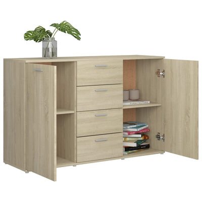 vidaXL Sideboard Grey 120x35.5x75 cm Engineered Wood