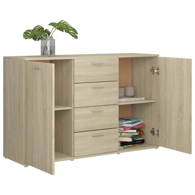 vidaXL Sideboard Grey 120x35.5x75 cm Engineered Wood