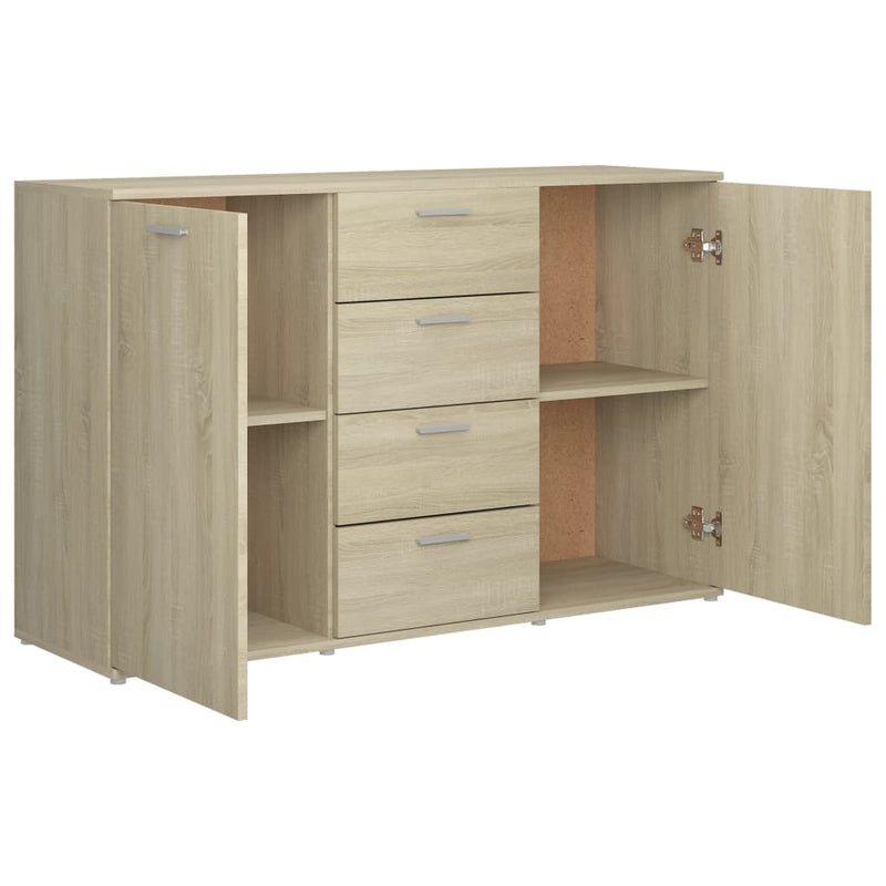 vidaXL Sideboard Grey 120x35.5x75 cm Engineered Wood