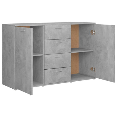 vidaXL Sideboard Grey 120x35.5x75 cm Engineered Wood