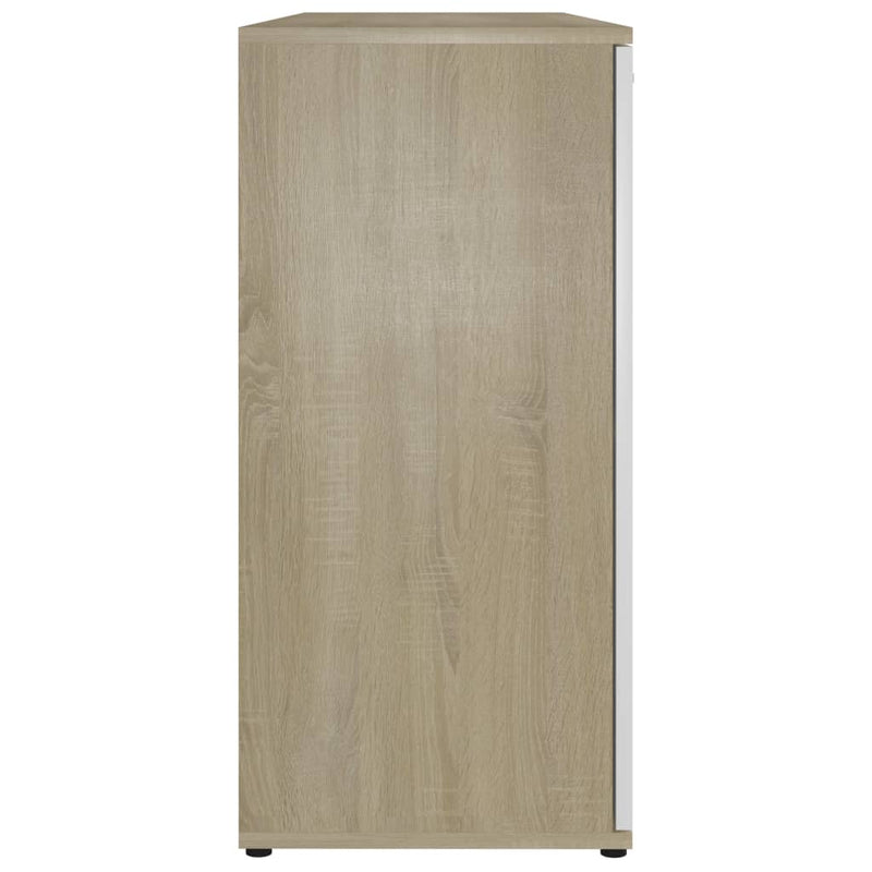 vidaXL Sideboard Grey 120x35.5x75 cm Engineered Wood