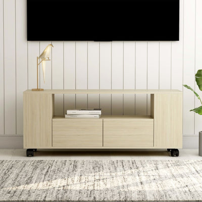 vidaXL TV Cabinet Concrete Grey 120x35x48 cm Engineered Wood