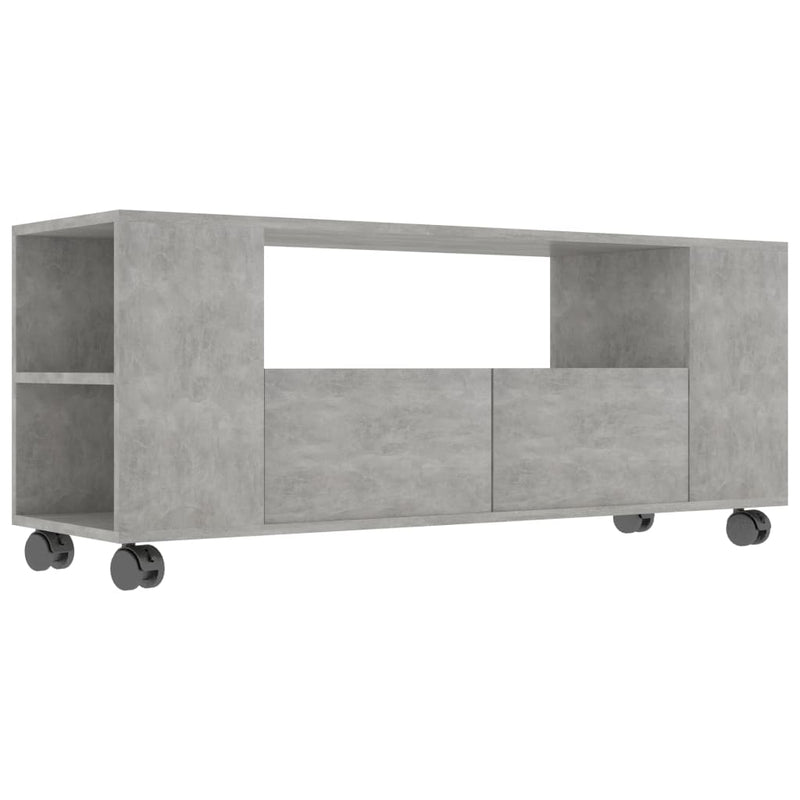 vidaXL TV Cabinet Concrete Grey 120x35x48 cm Engineered Wood