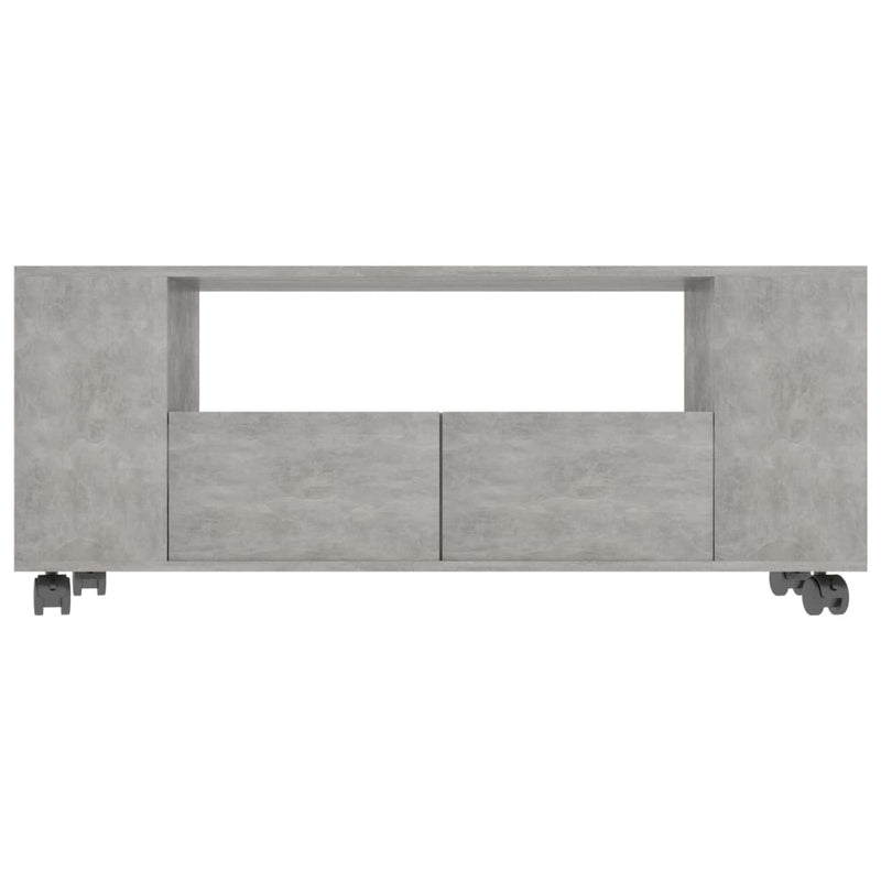 vidaXL TV Cabinet Concrete Grey 120x35x48 cm Engineered Wood