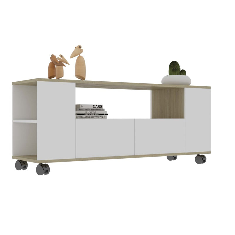 vidaXL TV Cabinet Concrete Grey 120x35x48 cm Engineered Wood