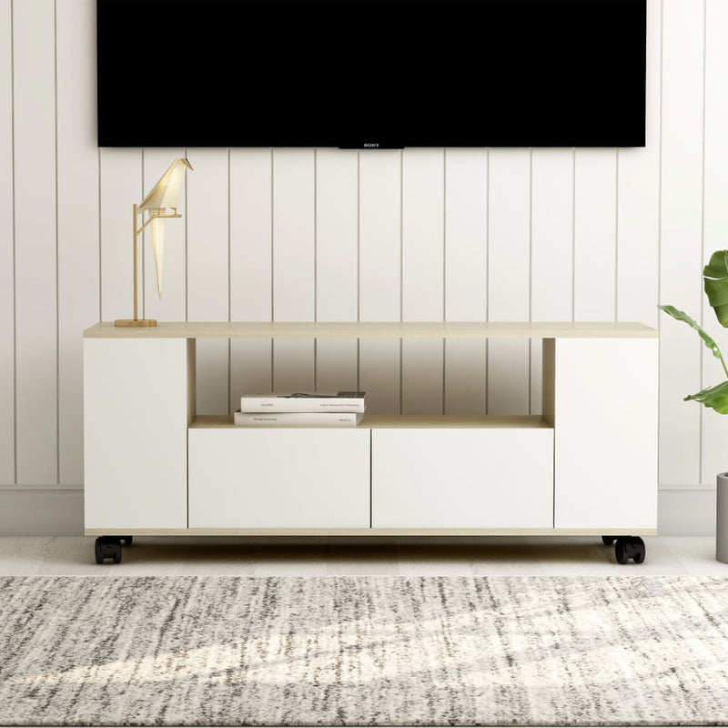 vidaXL TV Cabinet Concrete Grey 120x35x48 cm Engineered Wood
