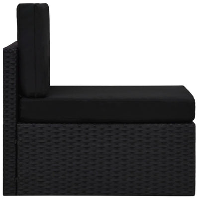 vidaXL Sectional Middle Sofa Poly Rattan Brown