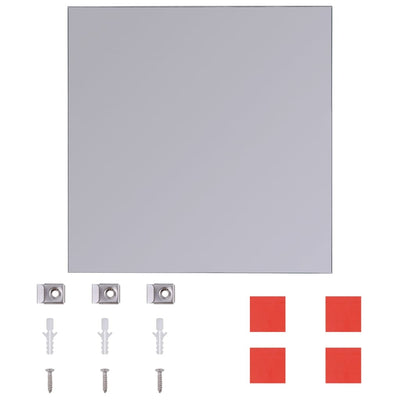 vidaXL Frameless Mirror Tiles Glass 16 pcs 20.5 cm