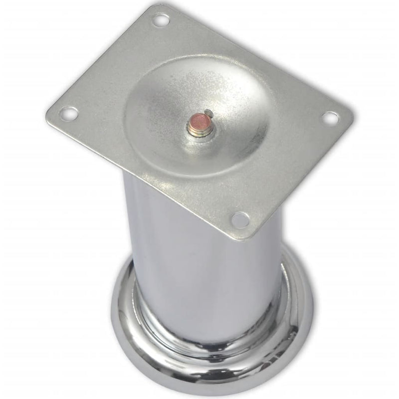 vidaXL Sofa Legs 8 pcs Round Chrome 180 mm