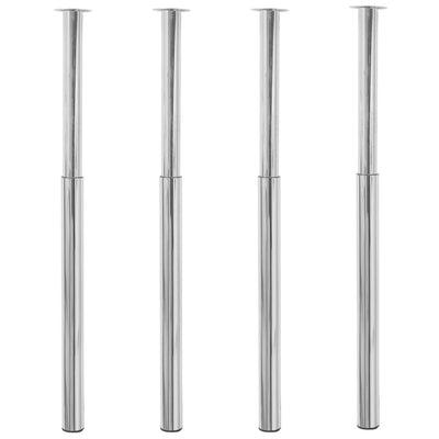 vidaXL Telescopic Table Legs 4 pcs Black 710 mm-1100 mm