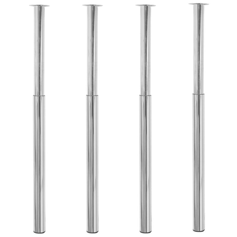vidaXL Telescopic Table Legs 4 pcs Black 710 mm-1100 mm
