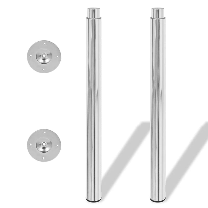 vidaXL Telescopic Table Legs 4 pcs Black 710 mm-1100 mm