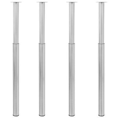 vidaXL Telescopic Table Legs 4 pcs Black 710 mm-1100 mm
