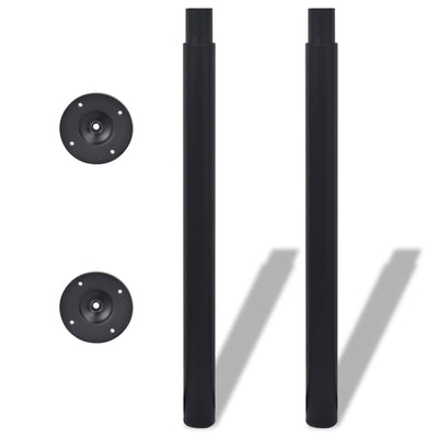 vidaXL Telescopic Table Legs 4 pcs Black 710 mm-1100 mm