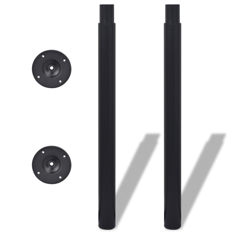 vidaXL Telescopic Table Legs 4 pcs Black 710 mm-1100 mm