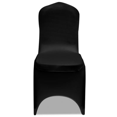 vidaXL Chair Cover Stretch Black 24 pcs