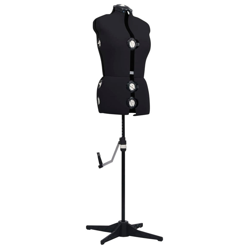 vidaXL Adjustable Dress Form Female Black S Size 33-40