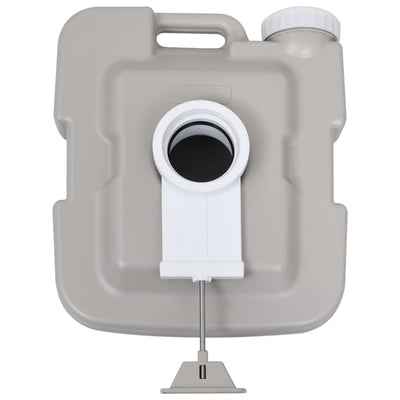 vidaXL Portable Camping Toilet Grey 10+10 L