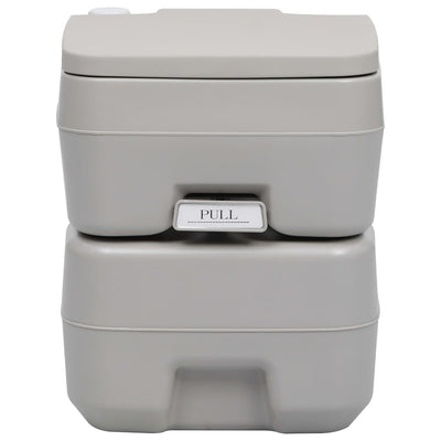 vidaXL Portable Camping Toilet Grey 20+10 L