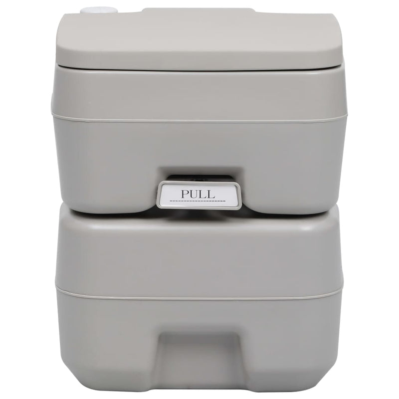 vidaXL Portable Camping Toilet Grey 20+10 L