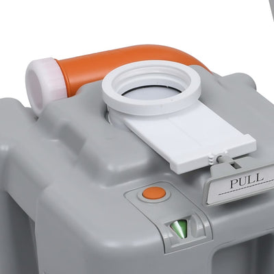 vidaXL Portable Camping Toilet Grey 20+10 L