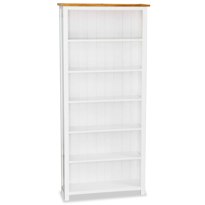 vidaXL 6-Tier Bookcase 80x22.5x170 cm Solid Wood Oak