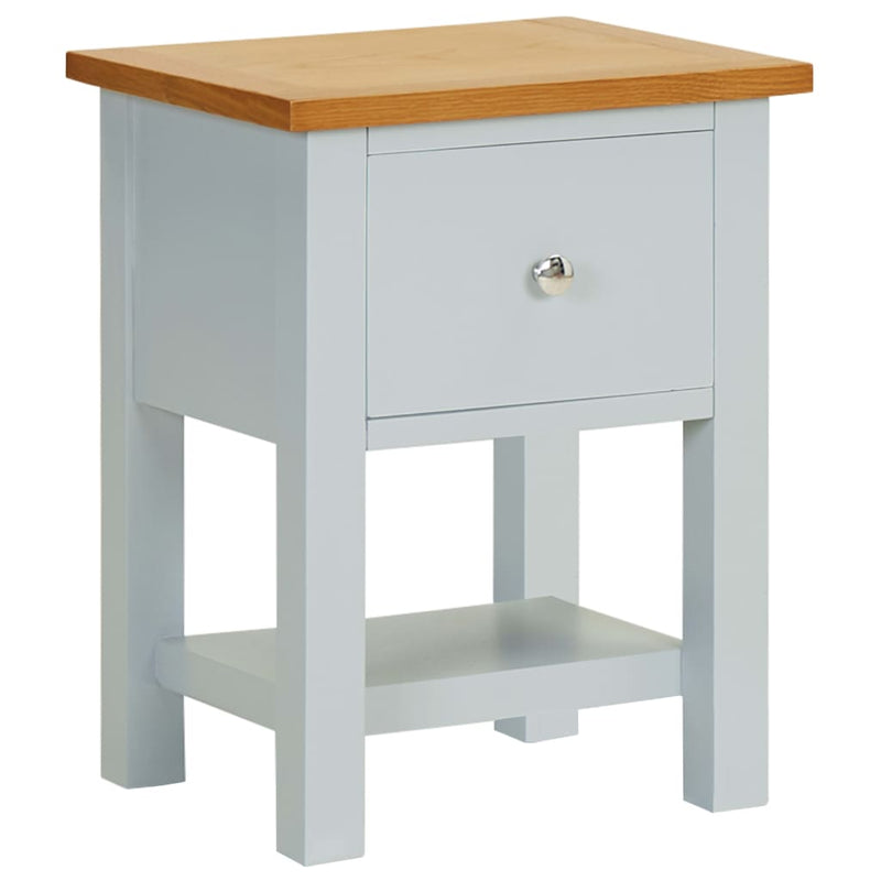vidaXL Nightstand 36x30x47 cm Solid Oak Wood