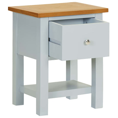vidaXL Nightstand 36x30x47 cm Solid Oak Wood