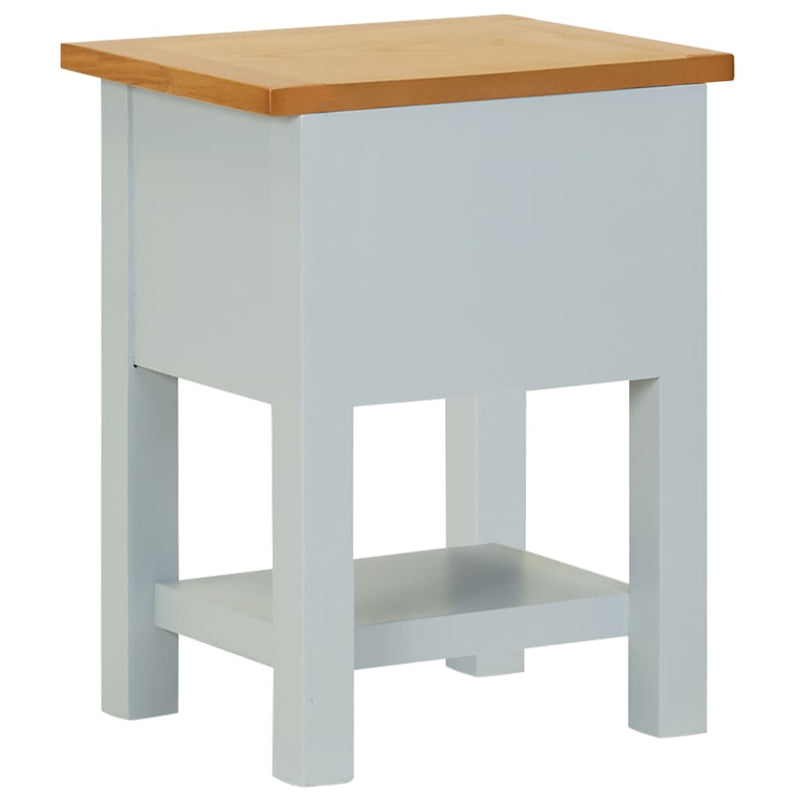 vidaXL Nightstand 36x30x47 cm Solid Oak Wood