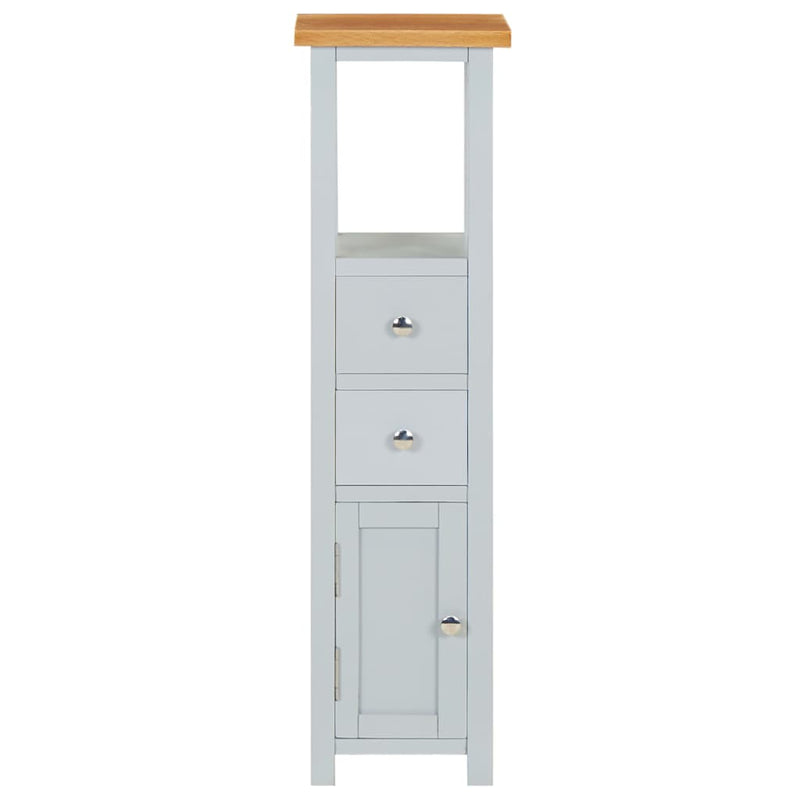 vidaXL Tall Chest of Drawers 26x26x94 cm Solid Oak Wood