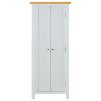 vidaXL Media Storage Cabinet 50x22x122 cm Solid Oak Wood