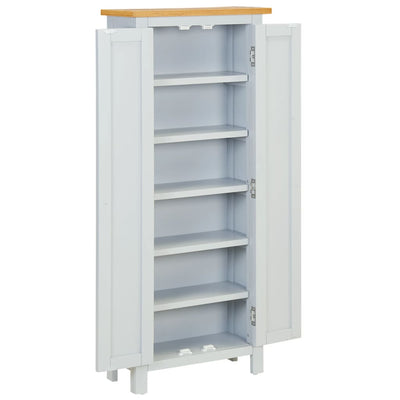 vidaXL Media Storage Cabinet 50x22x122 cm Solid Oak Wood